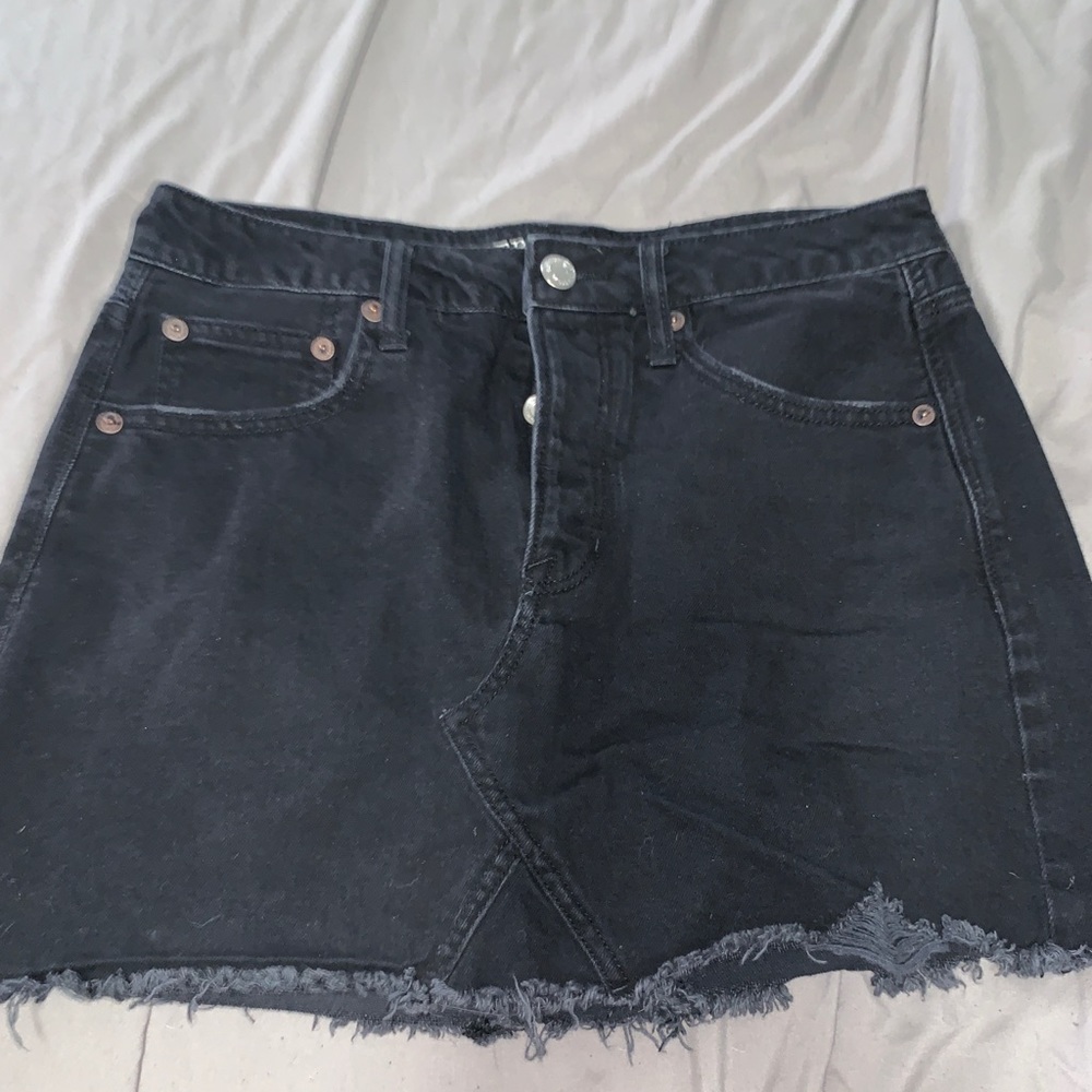 High Rise Black American Eagle Skirt